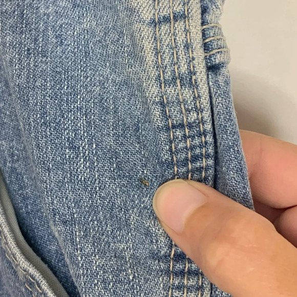 Lee Dungarees Carpenter Shorts Retro Stone Y2K 2006 Men 42L Denim Loose Straight - Picture 11 of 12